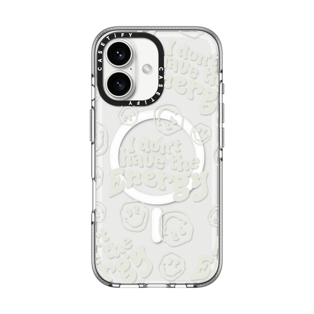 Girl Knows All x CASETiFY iPhone 16 Case Quote,Monochrome クリア クリア ケース MagSafe対応 I Don't Have The Energy (Transparent) Back to School Girl Knows All x CASETiFY iPhone 16 Case Quote,Monochrome クリア クリア ケース MagSafe対応 I Don't Have The Energy (Transparent) Back to School