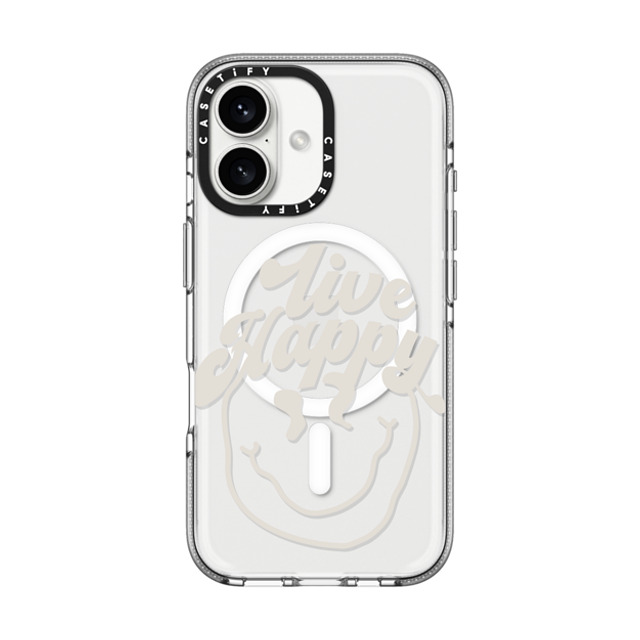 Girl Knows All x CASETiFY iPhone 16 ケース Quote,Chrome クリア インパクト クリアケース MagSafe対応 Live Happy, Clear Back to School Girl Knows All x CASETiFY iPhone 16 ケース Quote,Chrome クリア インパクト クリアケース MagSafe対応 Live Happy, Clear Back to School