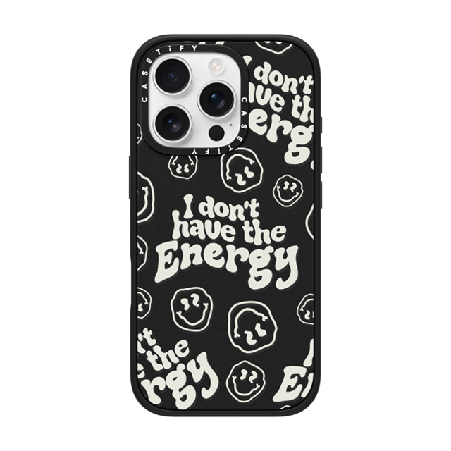 Girl Knows All x CASETiFY iPhone 16 Pro Case Quote,Monochrome Matte Black Impact Case MagSafe Compatible I Don't Have The Energy (Transparent) Back to School Girl Knows All x CASETiFY iPhone 16 Pro Case Quote,Monochrome Matte Black Impact Case MagSafe Compatible I Don't Have The Energy (Transparent) Back to School
