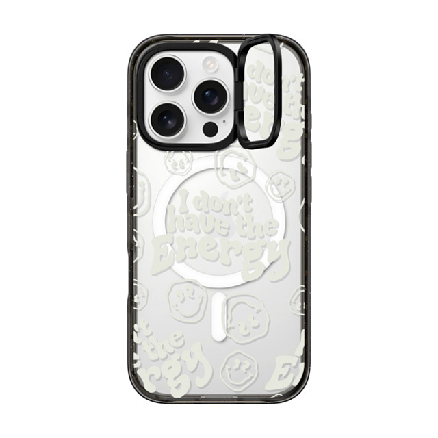 Girl Knows All x CASETiFY iPhone 16 Pro Case Quote,Monochrome Black インパクトリングスタンドケース MagSafe対応 I Don't Have The Energy (Transparent) Back to School Girl Knows All x CASETiFY iPhone 16 Pro Case Quote,Monochrome Black インパクトリングスタンドケース MagSafe対応 I Don't Have The Energy (Transparent) Back to School