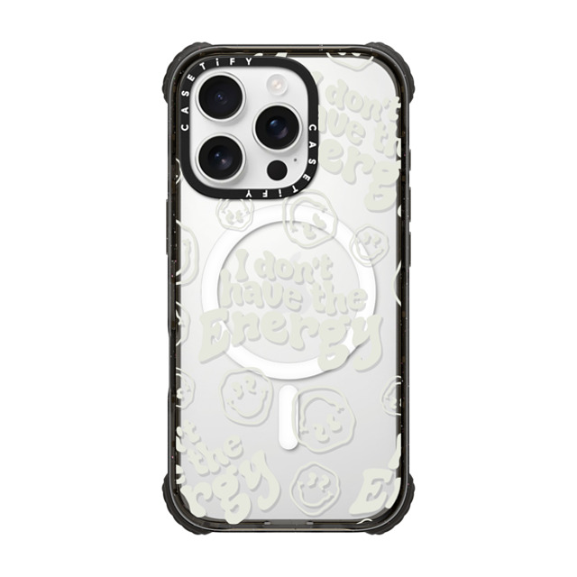 Girl Knows All x CASETiFY iPhone 16 Pro Case Quote,Monochrome Black ウルトラ インパクトケース MagSafe 対応 I Don't Have The Energy (Transparent) Back to School Girl Knows All x CASETiFY iPhone 16 Pro Case Quote,Monochrome Black ウルトラ インパクトケース MagSafe 対応 I Don't Have The Energy (Transparent) Back to School