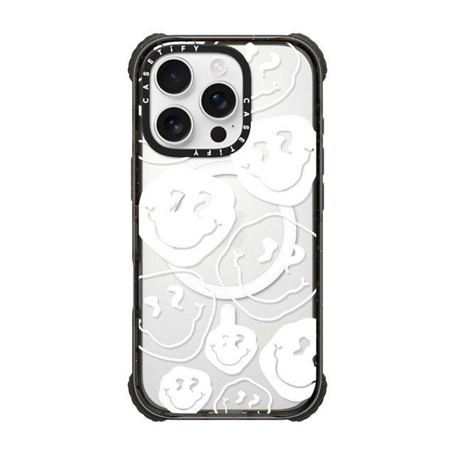 Girl Knows All x CASETiFY iPhone 16 Pro Case Black ウルトラ インパクトケース MagSafe 対応 Smile, White Ink. Girl Knows All x CASETiFY iPhone 16 Pro Case Black ウルトラ インパクトケース MagSafe 対応 Smile, White Ink.