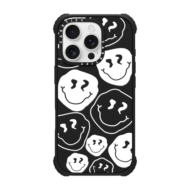 Girl Knows All x CASETiFY iPhone 16 Pro Case Matte Black ウルトラ インパクトケース MagSafe 対応 Smile, White Ink. Girl Knows All x CASETiFY iPhone 16 Pro Case Matte Black ウルトラ インパクトケース MagSafe 対応 Smile, White Ink.