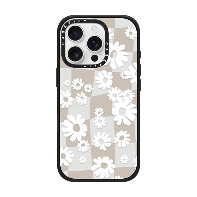 Girl Knows All x CASETiFY iPhone 16 Pro Case Floral,Nature Matte Black Impact Case MagSafe Compatible Flower Check Father's Day Girl Knows All x CASETiFY iPhone 16 Pro Case Floral,Nature Matte Black Impact Case MagSafe Compatible Flower Check Father's Day