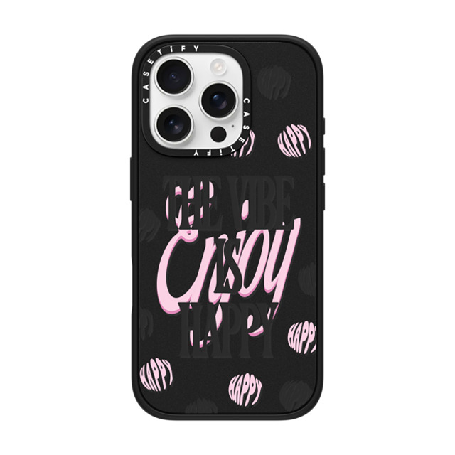 Girl Knows All x CASETiFY iPhone 16 Pro ケース Typography マットブラック インパクトケース MagSafe対応 The Vibe Is Happy, Enjoy! Back to School Girl Knows All x CASETiFY iPhone 16 Pro ケース Typography マットブラック インパクトケース MagSafe対応 The Vibe Is Happy, Enjoy! Back to School