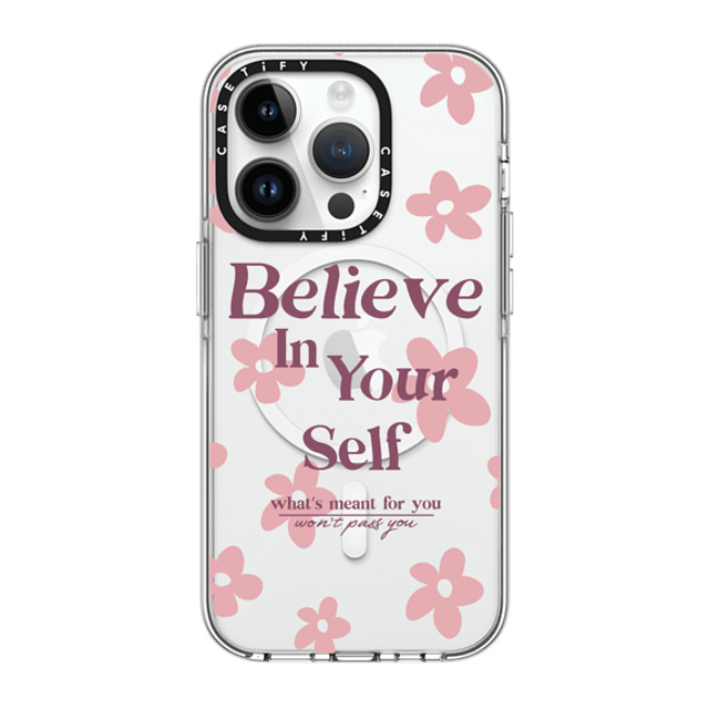 Girl Knows All x CASETiFY iPhone 14 Pro Case Clear Clear Case MagSafe Compatible Believe In Yourself Girl Knows All x CASETiFY iPhone 14 Pro Case Clear Clear Case MagSafe Compatible Believe In Yourself