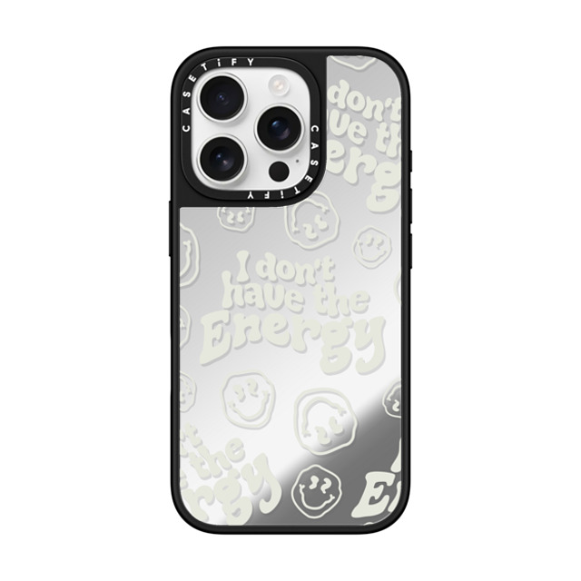 Girl Knows All x CASETiFY iPhone 16 Pro Case Quote,Monochrome Silver on Black ミラーケース MagSafe対応 I Don't Have The Energy (Transparent) Mother's Day Girl Knows All x CASETiFY iPhone 16 Pro Case Quote,Monochrome Silver on Black ミラーケース MagSafe対応 I Don't Have The Energy (Transparent) Mother's Day