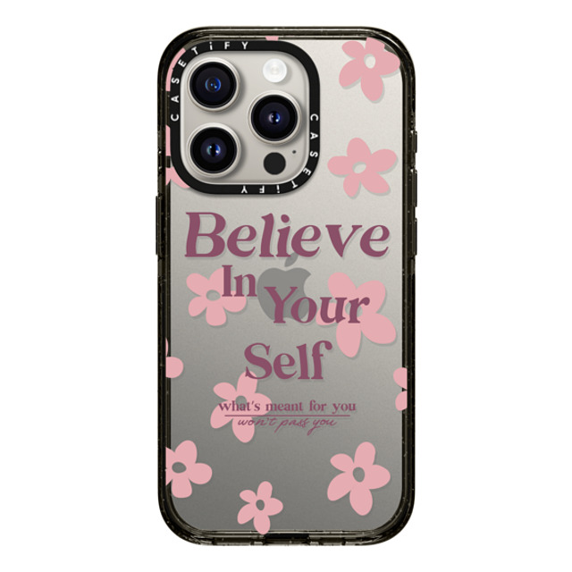 Girl Knows All x CASETiFY iPhone 15 Pro ケース ブラック インパクトケース Believe In Yourself