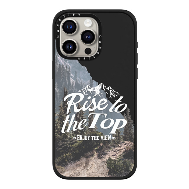 Girl Knows All x CASETiFY iPhone 15 Pro Max ケース マットブラック インパクトケース MagSafe対応 Rise to the Top