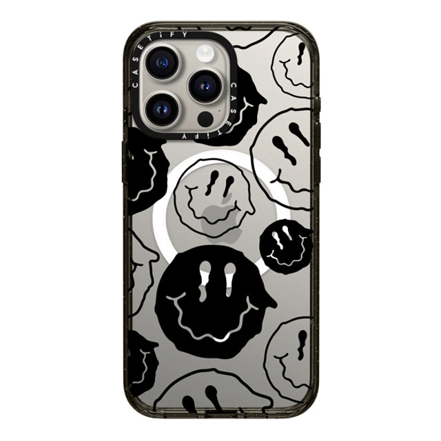 Girl Knows All x CASETiFY iPhone 15 Pro Max ケース ブラック インパクトケース MagSafe対応 Black Smile