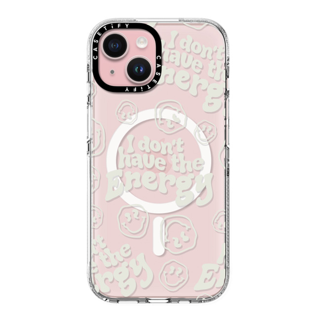 Girl Knows All x CASETiFY iPhone 15 Case Quote,Monochrome クリア クリア ケース MagSafe対応 I Don't Have The Energy (Transparent) Mother's Day Girl Knows All x CASETiFY iPhone 15 Case Quote,Monochrome クリア クリア ケース MagSafe対応 I Don't Have The Energy (Transparent) Mother's Day