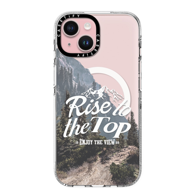 Girl Knows All x CASETiFY iPhone 15 ケース クリア クリア ケース MagSafe対応 Rise to the Top