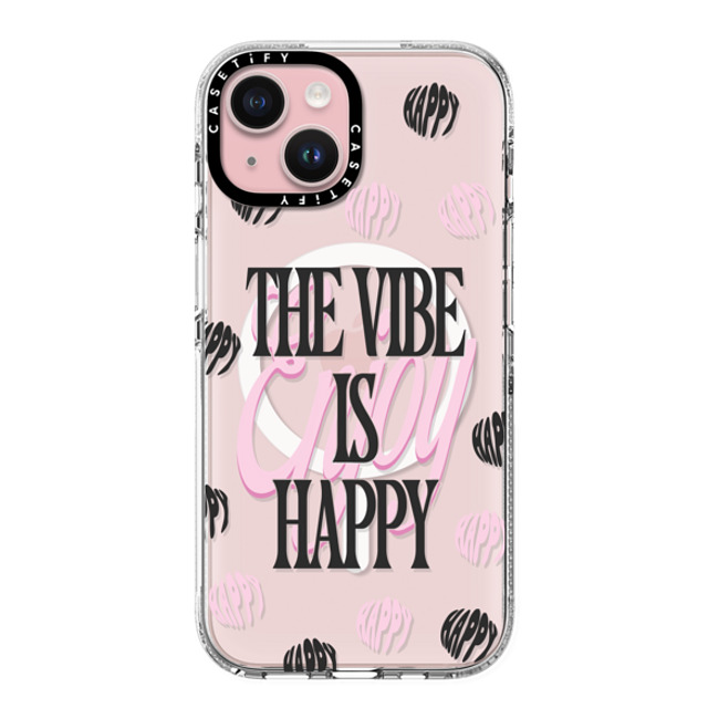 Girl Knows All x CASETiFY iPhone 15 ケース Typography クリア クリア ケース MagSafe対応 The Vibe Is Happy, Enjoy! Back to School Girl Knows All x CASETiFY iPhone 15 ケース Typography クリア クリア ケース MagSafe対応 The Vibe Is Happy, Enjoy! Back to School