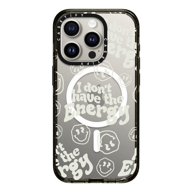 Girl Knows All x CASETiFY iPhone 15 Pro Case Quote,Monochrome ブラック インパクトケース MagSafe対応 I Don't Have The Energy (Transparent) Mother's Day Girl Knows All x CASETiFY iPhone 15 Pro Case Quote,Monochrome ブラック インパクトケース MagSafe対応 I Don't Have The Energy (Transparent) Mother's Day