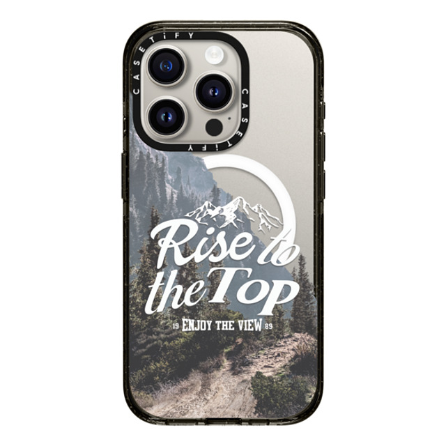Girl Knows All x CASETiFY iPhone 15 Pro ケース ブラック インパクトケース MagSafe対応 Rise to the Top