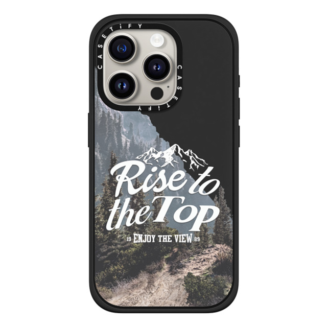 Girl Knows All x CASETiFY iPhone 15 Pro ケース マットブラック インパクトケース MagSafe対応 Rise to the Top