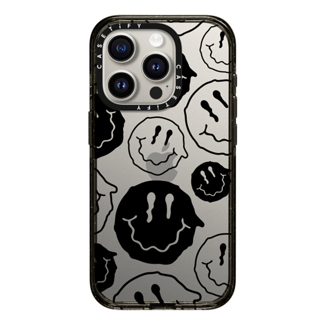 Girl Knows All x CASETiFY iPhone 15 Pro ケース ブラック インパクトケース Black Smile