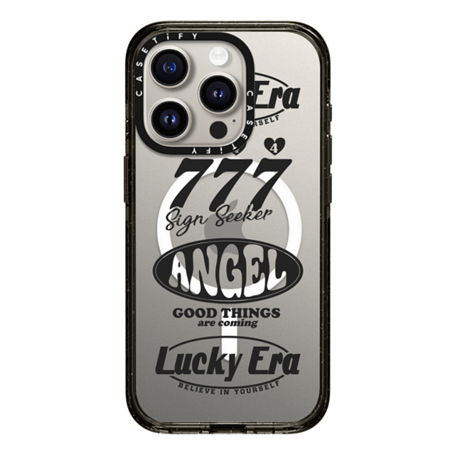 Girl Knows All x CASETiFY iPhone 15 Pro ケース ブラック インパクトケース MagSafe対応 Angel Baby! Black, Mirror