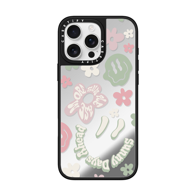 Girl Knows All x CASETiFY iPhone 16 Pro Max Case Sticker,Quote Silver on Black ミラーケース MagSafe対応 Sunny Days Ahead Collage Back to School Girl Knows All x CASETiFY iPhone 16 Pro Max Case Sticker,Quote Silver on Black ミラーケース MagSafe対応 Sunny Days Ahead Collage Back to School