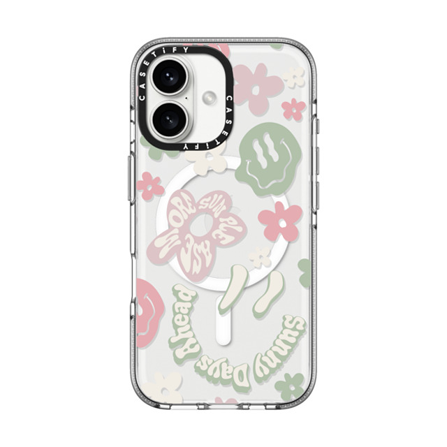 Girl Knows All x CASETiFY iPhone 16 Case Sticker,Quote クリア クリア ケース MagSafe対応 Sunny Days Ahead Collage Back to School Girl Knows All x CASETiFY iPhone 16 Case Sticker,Quote クリア クリア ケース MagSafe対応 Sunny Days Ahead Collage Back to School