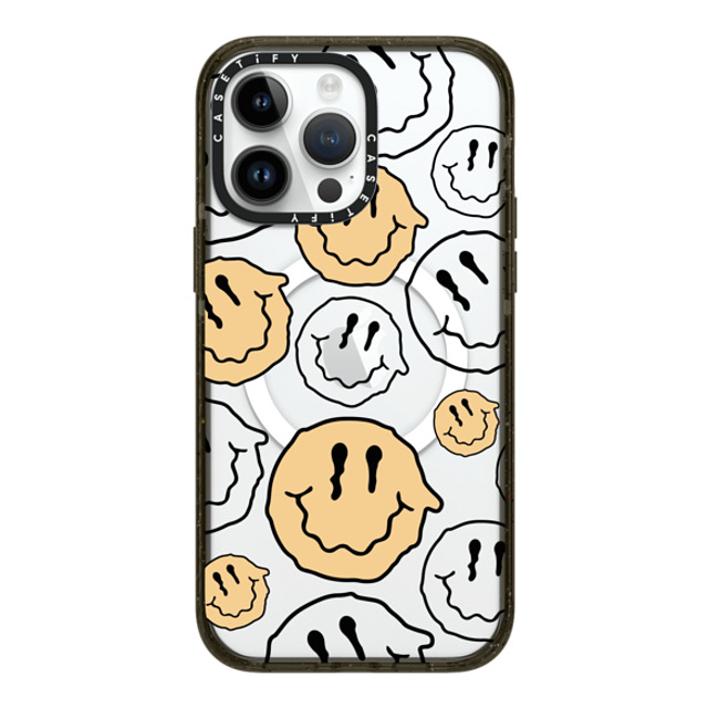 Girl Knows All x CASETiFY iPhone 14 Pro Max ケース ブラック インパクトケース MagSafe対応 Smile Transparent