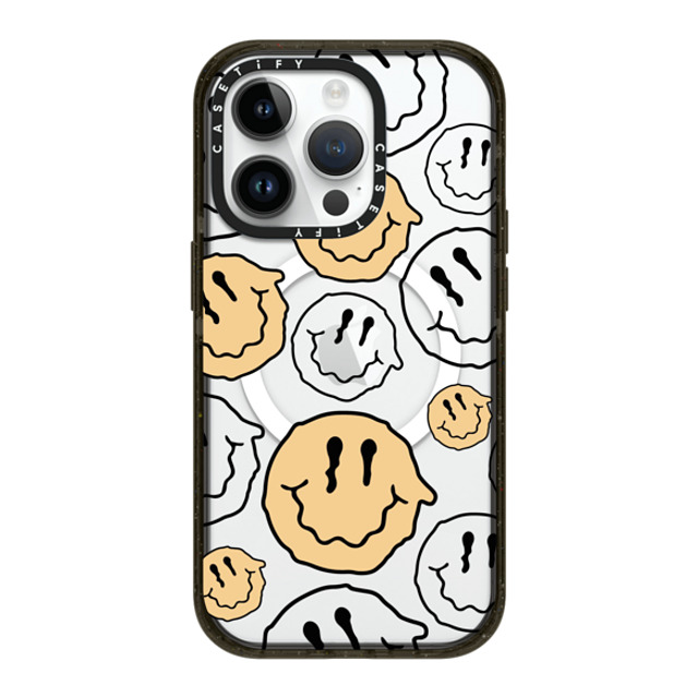 Girl Knows All x CASETiFY iPhone 14 Pro ケース ブラック インパクトケース MagSafe対応 Smile Transparent