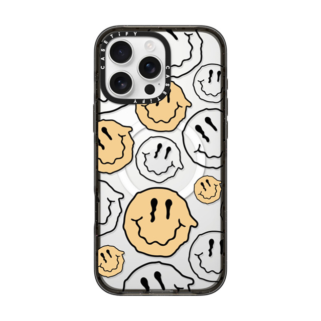 Girl Knows All x CASETiFY iPhone 16 Pro Max ケース ブラック インパクトケース MagSafe対応 Smile Transparent