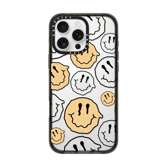 Girl Knows All x CASETiFY iPhone 16 Pro Max ケース ブラック インパクトケース Smile Transparent