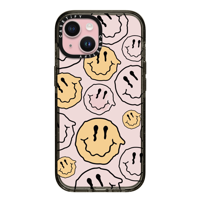 Girl Knows All x CASETiFY iPhone 15 ケース ブラック インパクトケース Smile Transparent