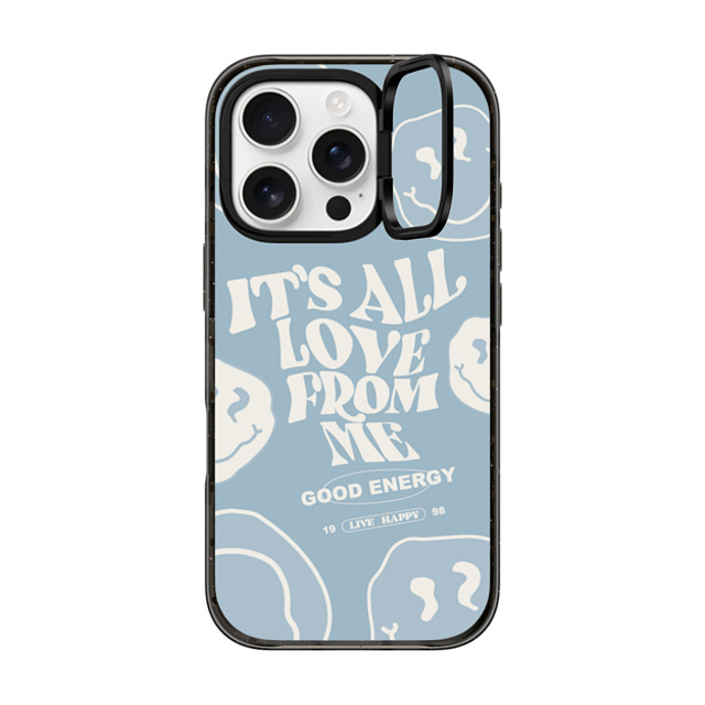 Girl Knows All x CASETiFY iPhone 16 Pro ケース ブラック インパクトリングスタンドケース MagSafe対応 It's All Love From Me