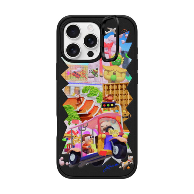 SHART21 x CASETiFY iPhone 16 Pro Max ケース マットブラック インパクトリングスタンドケース MagSafe対応 The Colors of Bangkok