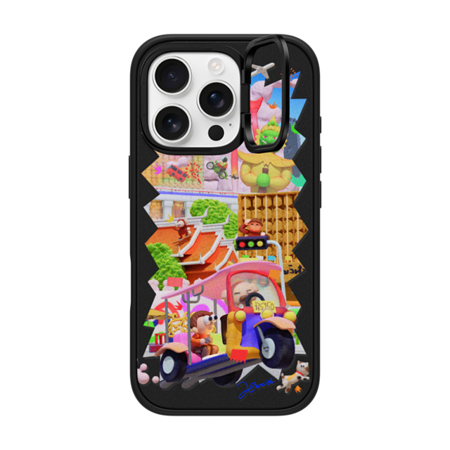 SHART21 x CASETiFY iPhone 16 Pro ケース マットブラック インパクトリングスタンドケース MagSafe対応 The Colors of Bangkok