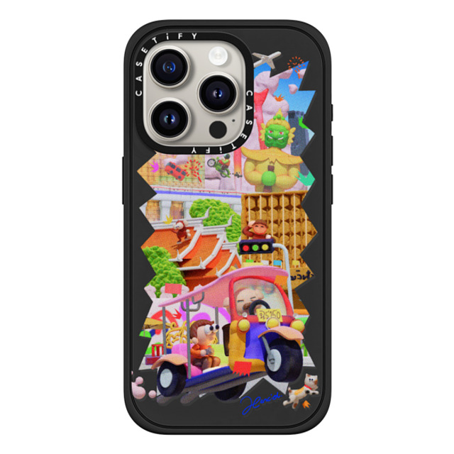 SHART21 x CASETiFY iPhone 15 Pro ケース マットブラック インパクトケース MagSafe対応 The Colors of Bangkok