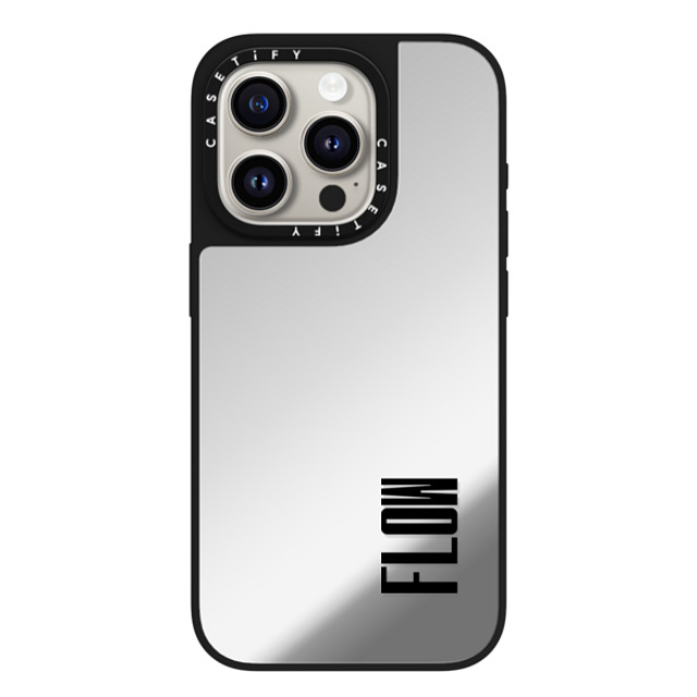 CASETiFY iPhone 15 Pro Case Silver on Black ミラーケース MagSafe対応 Custom Case - flow CASETiFY iPhone 15 Pro Case Silver on Black ミラーケース MagSafe対応 Custom Case - flow