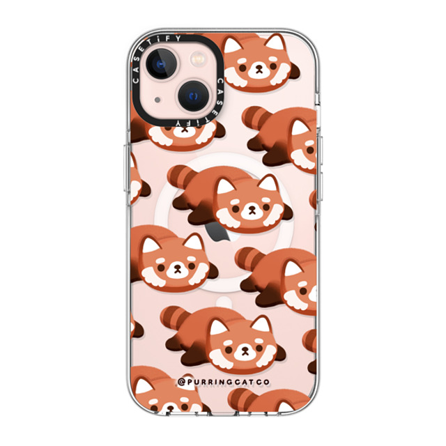 Purring Cat Co x CASETiFY iPhone 13 ケース クリア クリア ケース MagSafe対応 Red Panda by Purringcatco