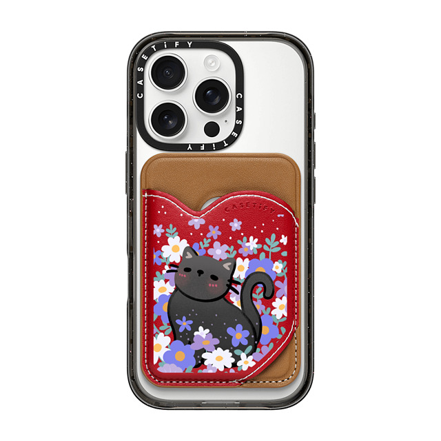 Purring Cat Co x CASETiFY MagSafe ウォレット Cat,Floral タン Snappy BioVeg MagSafe ハートウォレット Cat in Flowers by Purringcatco Mother's Day Purring Cat Co x CASETiFY MagSafe ウォレット Cat,Floral タン Snappy BioVeg MagSafe ハートウォレット Cat in Flowers by Purringcatco Mother's Day