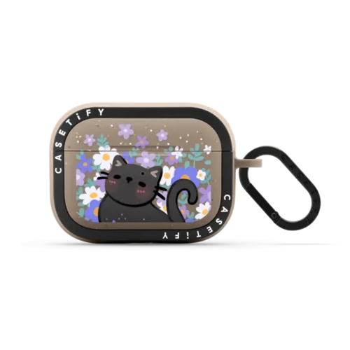 AirPods Pro 2 - Cat in Flowers by Purringcatco