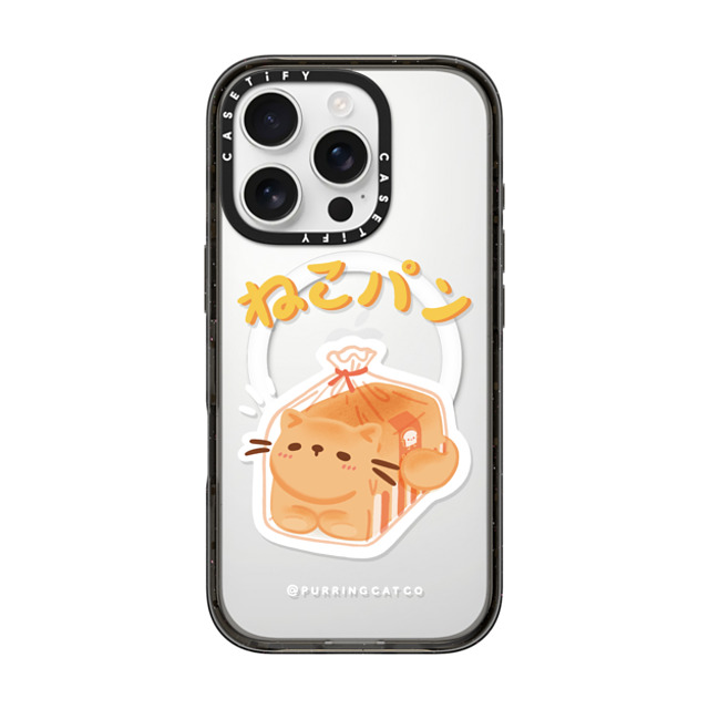 Purring Cat Co x CASETiFY iPhone 16 Pro ケース ブラック インパクトケース MagSafe対応 Cat Loaf by Purringcatco Mother's Day Purring Cat Co x CASETiFY iPhone 16 Pro ケース ブラック インパクトケース MagSafe対応 Cat Loaf by Purringcatco Mother's Day