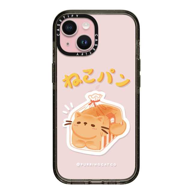 Purring Cat Co x CASETiFY iPhone 15 Case ブラック インパクトケース Cat Loaf by Purringcatco Mother's Day Purring Cat Co x CASETiFY iPhone 15 Case ブラック インパクトケース Cat Loaf by Purringcatco Mother's Day