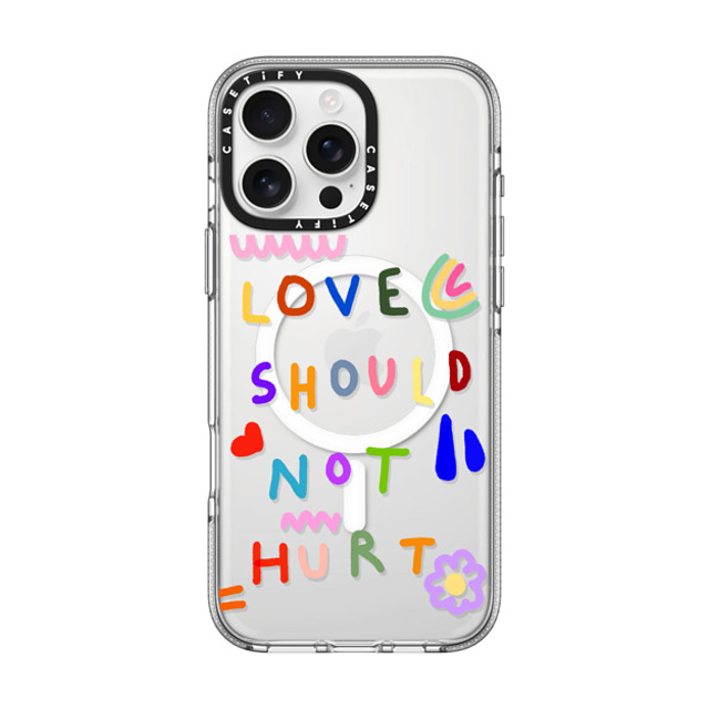 shuturp x CASETiFY iPhone 16 Pro Max ケース クリア クリア ケース MagSafe対応 Love Should Not Hurt Back to School shuturp x CASETiFY iPhone 16 Pro Max ケース クリア クリア ケース MagSafe対応 Love Should Not Hurt Back to School