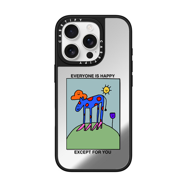 shuturp x CASETiFY iPhone 16 Pro Case Silver on Black ミラーケース MagSafe対応 Everyone is Happy Mother's Day shuturp x CASETiFY iPhone 16 Pro Case Silver on Black ミラーケース MagSafe対応 Everyone is Happy Mother's Day