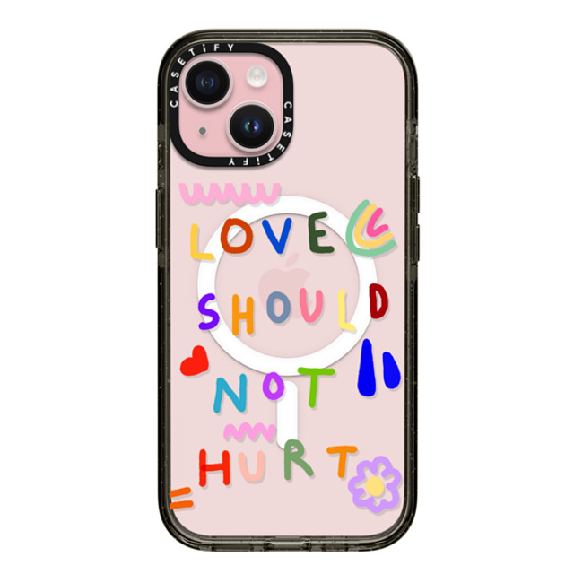 shuturp x CASETiFY iPhone 15 ケース ブラック インパクトケース MagSafe対応 Love Should Not Hurt Back to School shuturp x CASETiFY iPhone 15 ケース ブラック インパクトケース MagSafe対応 Love Should Not Hurt Back to School