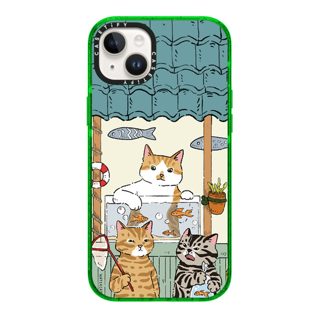Watercatlor x CASETiFY iPhone 14 Plus Case グリーン Impact Case Cats Fish Store Watercatlor x CASETiFY iPhone 14 Plus Case グリーン Impact Case Cats Fish Store