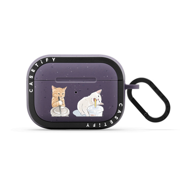 Watercatlor x CASETiFY AirPods Pro 2 Matte Deep Purple バウンス ケース coffee cat and cola cat AirPods Case