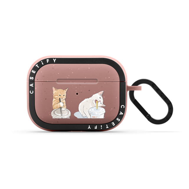 Watercatlor x CASETiFY AirPods Pro 2 Matte Dusty Rose バウンス ケース coffee cat and cola cat AirPods Case