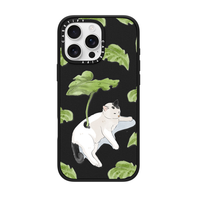 Watercatlor x CASETiFY iPhone 16 Pro Max ケース Cat,Animal マットブラック インパクトケース MagSafe対応 Summer Cat Father's Day Watercatlor x CASETiFY iPhone 16 Pro Max ケース Cat,Animal マットブラック インパクトケース MagSafe対応 Summer Cat Father's Day