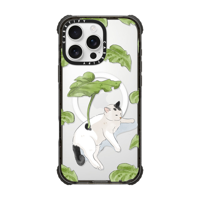 Watercatlor x CASETiFY iPhone 16 Pro Max ケース Cat,Animal ブラック ウルトラ インパクトケース MagSafe 対応 Summer Cat Father's Day Watercatlor x CASETiFY iPhone 16 Pro Max ケース Cat,Animal ブラック ウルトラ インパクトケース MagSafe 対応 Summer Cat Father's Day