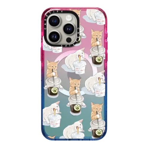 iPhone 15 Pro Max - coffee catto and cola cat