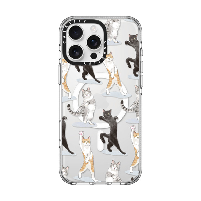 Watercatlor x CASETiFY iPhone 16 Pro Max ケース Sticker,Cat クリア クリア ケース MagSafe対応 PARTY CATS Back to School Watercatlor x CASETiFY iPhone 16 Pro Max ケース Sticker,Cat クリア クリア ケース MagSafe対応 PARTY CATS Back to School