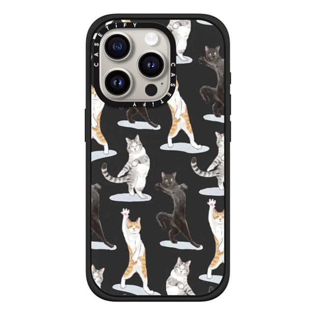 Watercatlor x CASETiFY iPhone 15 Pro Case Sticker,Cat Matte Black Impact Case MagSafe Compatible PARTY CATS Back to School Watercatlor x CASETiFY iPhone 15 Pro Case Sticker,Cat Matte Black Impact Case MagSafe Compatible PARTY CATS Back to School